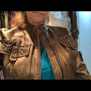 Bronze studded jacket